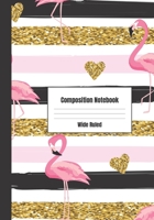 Composition Notebook: Flamingo Glitter Theme 169902524X Book Cover