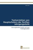 Textverstehen Von Hauptschulern Der Funften Jahrgangsstufe 3838128524 Book Cover