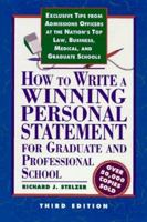 How to Write a Winning Personal Statement for Graduate and Professional School 1560798556 Book Cover