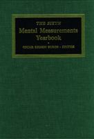 The Sixth Mental Measurements Yearbook 091067406X Book Cover