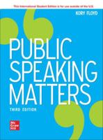 Public Speaking Matters 3Rd Edition (International Edition) Textbook only 1265192073 Book Cover