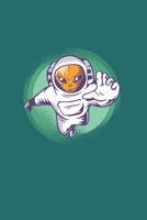 Alien Astronaut: Cool Animated Allien Design Notebook Composition Book Novelty Gift (6x9) Dot Grid Notebook to write in 1674386192 Book Cover