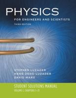 Physics for Engineers and Scientists, Third Edition: Student Solutions Manual, Volume 1, Chapters 1-21 0393929795 Book Cover