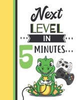 Next Level In 5 Minutes: Dinosaur Gifts For Boys And Girls Age 5 Years Old - Dino Playing Video Games College Ruled Writing School Notebook To Take Classroom Teachers Notes 1706149379 Book Cover