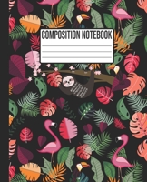 Composition Notebook: Sloth my Tropical spirit animal, Wide Ruled College Notepad for Kids and Teens 7.5" x 9.25" 100 pages 1088921264 Book Cover