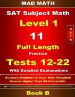 2018 SAT Subject Level 1 Book B Tests 12-22 1977792367 Book Cover