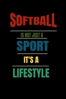 Softball Is Not Just A Sport It's A Lifesytle: Lined Notebook / Journal Gift 1679820508 Book Cover