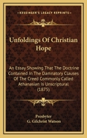 Unfoldings of Christian Hope 0469461497 Book Cover