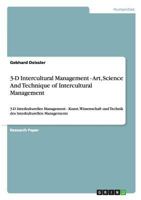 3-D Intercultural Management - Art, Science and Technique of Intercultural Management 3656565805 Book Cover