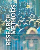 Research Methods for Criminal Justice and Criminology 0534516645 Book Cover