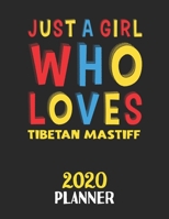 Just A Girl Who Loves Tibetan Mastiff 2020 Planner: Weekly Monthly 2020 Planner For Girl or Women Who Loves Tibetan Mastiff 1657957055 Book Cover