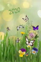 2020: Blumen Schmetterlinge   Kalender - Wochenkalender - Zielsetzung - Zeitmanagement - Produktivität - Terminplaner - Terminkalender  +12 Seiten ... für Notizen und Skizzen (German Edition) 1698437919 Book Cover