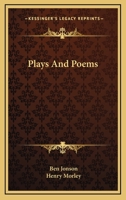 Plays and Poems 1142217310 Book Cover