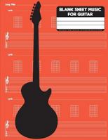 Blank Sheet Music For Guitar: (8.5x11 Large Print) - 108 Pages - Manuscript Paper - With Chord Boxes, Staff, TAB and Lyric line 108 Pages: Blank Sheet Music For Guitar 1717208010 Book Cover