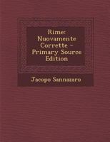 Rime: Nuovamente Corrette 1019031646 Book Cover