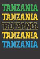 Notebook: College Ruled 6x9 120 Pages Vintage Tanzania Flag Africa Souvenir Gift Vacation 1082248630 Book Cover