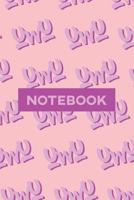Notebook: UwU Cuteness Overload Purple Pink Typography Meme 1091416133 Book Cover
