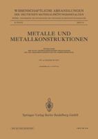 Metalle Und Metallkonstruktionen 3709158966 Book Cover