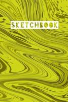 Sketchbook: Abstract Liquid Marble Yellow Design 1791522289 Book Cover