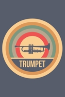 Trumpet: Retro Vintage Trompeten Notizbuch A5 Liniert 108 Seiten Notizheft - Geschenk f�r Trompeten Spieler 1704251176 Book Cover