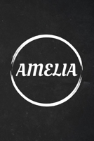 Amelia: A Blank Lined Notebook Journal with Personalized Name for Girls and Women (6 x 9 - 120 Pages) 1692742248 Book Cover