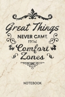 Great Things Never Came From Comfort Zones: Entrepreneur NOTEBOOK Grid-lined 6x9 - Business Journal A5 Gridded - Capitalist Planner Success Quotes 120 Pages SQUARED - Business Motivation Diary Motivat 1704319889 Book Cover