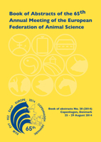 Book of Abstracts of the 65th Annual Meeting of the European Federation of Animal Science: Copenhagen, Denmark, 25-29 August 2014 9086862489 Book Cover