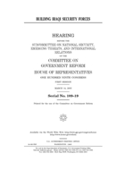 Building Iraqi security forces B084DMPPBW Book Cover