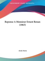 Reponse A Monsieur Ernest Renan 1160236909 Book Cover