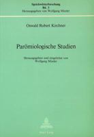 Paroemiologische Studien: Nachdruck 3261034343 Book Cover