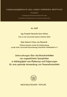 Untersuchungen Uber Das Brandverhalten Von Ungeschutzten Spanplatten in Abhangigkeit Vom Plattentyp Und Folgerungen Fur Eine Optimale Anwendung Von Feuerschutzmitteln 3531024299 Book Cover