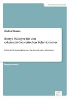 Rortys Pladoyer Fur Den Erkenntnistheoretischen Behaviorismus 3838627997 Book Cover