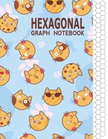 Hexagonal Graph Notebook: Graph Paper Workbook for Organic Chemistry & Design Game Mapping(Hex crawl) with Unique Cat Emoji Themed Cover 1696306957 Book Cover