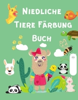 Niedliche Tiere F�rbung Buch: Malbuch f�r Kinder - Kleinkind-Malbuch f�r Kinder von 4-8 Jahren - Malbuch mit niedlichen Tieren ( Pandas, Lamas, B�ren) - Tier-Malbuch 4972379731 Book Cover