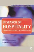 In Search of Hospitality: Theoretical Perspectives and Debates 0750654317 Book Cover