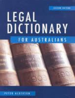 Legal Dictionary for Australians 0074715771 Book Cover