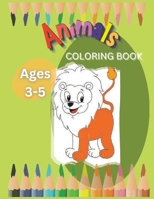 Animals Coloring book: For Kids, WILD Animals And SEA Animals, 70 Pages, AGE 3-5 B0BVT728YX Book Cover