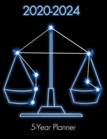 2020-2024 5-Year Planner: Libra Zodiac 60 Month Calendar Yearly Goals With Contacts Birthday Lists Large 1696262038 Book Cover