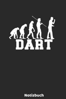 Dart Notizbuch: 6'x9' 120 blanko Seiten - Dart Evolution Spieler Notizbuch Weihnachtsgeschenk oder Geburtstagsgeschenk - Idee f�r Dart Fans, Spieler, Trainer, die mit Pfeilen die 180 auf Board werfen  1676390510 Book Cover