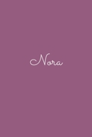 Nora: notebook with the name on the cover, elegant, discreet, official notebook for notes, dot grid notebook, B084B24ND9 Book Cover