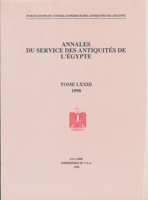 Annales Du Service Des Antiquites de L'Egypte, Volume LXXIII (Supreme Council of Antiquities Books) (Supreme Council of Antiquities Books) 9773050602 Book Cover