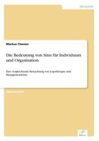 Die Bedeutung Von Sinn Fur Individuum Und Organisation 3867461872 Book Cover