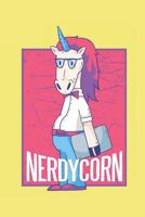 Nerdycorn: Funny Unicorn Nerd Cartoon Drawing Gift Design for Students and Unicorn Lovers (6 x 9 Notebook Journal) 1076937942 Book Cover