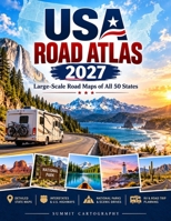 USA Road Atlas 2027: Large-Scale Road Maps of All 50 States B0HN2BFS9V Book Cover