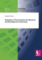 Evaluation of Tax Incentives for Research and Development in Germany 3844101489 Book Cover