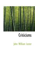 Criticisms 1144598265 Book Cover