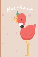 Notebook: cartoon animal Flamingos/6x9 inches, 120 pages composition Blank  ruled notebook for you or as a gift for your kids boy or girl to use it in ... or for you to use at home or at your offios 1660153921 Book Cover