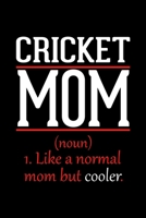 Cricket Mom Notebook: Graph Paper Notebook with 120 pages 6x9 perfect as math book, sketchbook, workbook and diary Funny Gift for Cricket Fans and Coaches 1677234954 Book Cover
