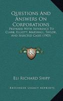 Questions and Answers On Corporations 1240025963 Book Cover