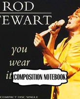 Composition Notebook: Rod Stewart British Rock Singer Songwriter Best-Selling Music Artists Of All Time Great American Songbook Billboard Hot 100 All-Time Top Artists. Soft Cover Paper 7.5 x 9.25 Inch 1697484182 Book Cover